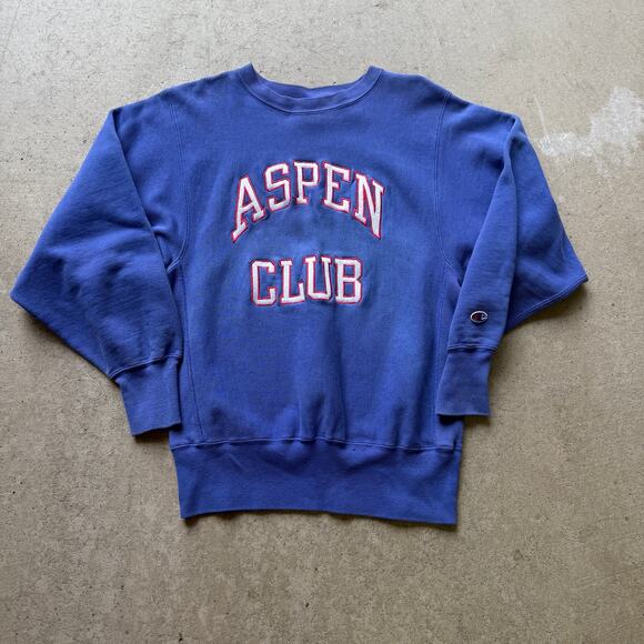 Vintage 90's Champion Reverse Weave Aspen Club Crewneck Pullover Sweatshirt Sz M - Picture 1 of 6